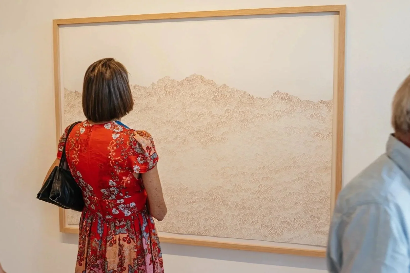 Current, 2026, redwine on fabriano, 124 x 161cm, conservation frame. Photography by Ugnius Brazdžiunas