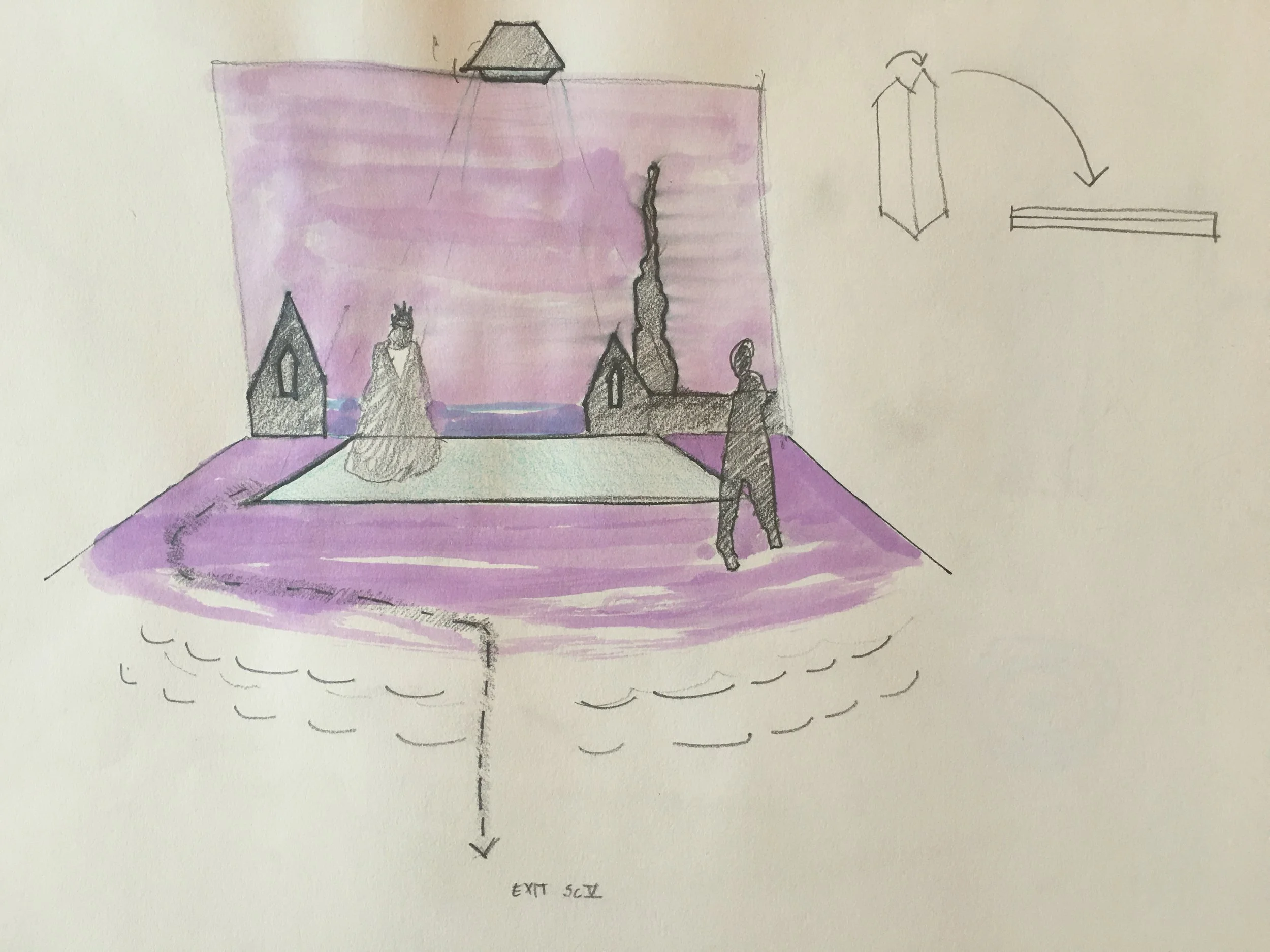 hamlet design minimal scenic production design theatre theater