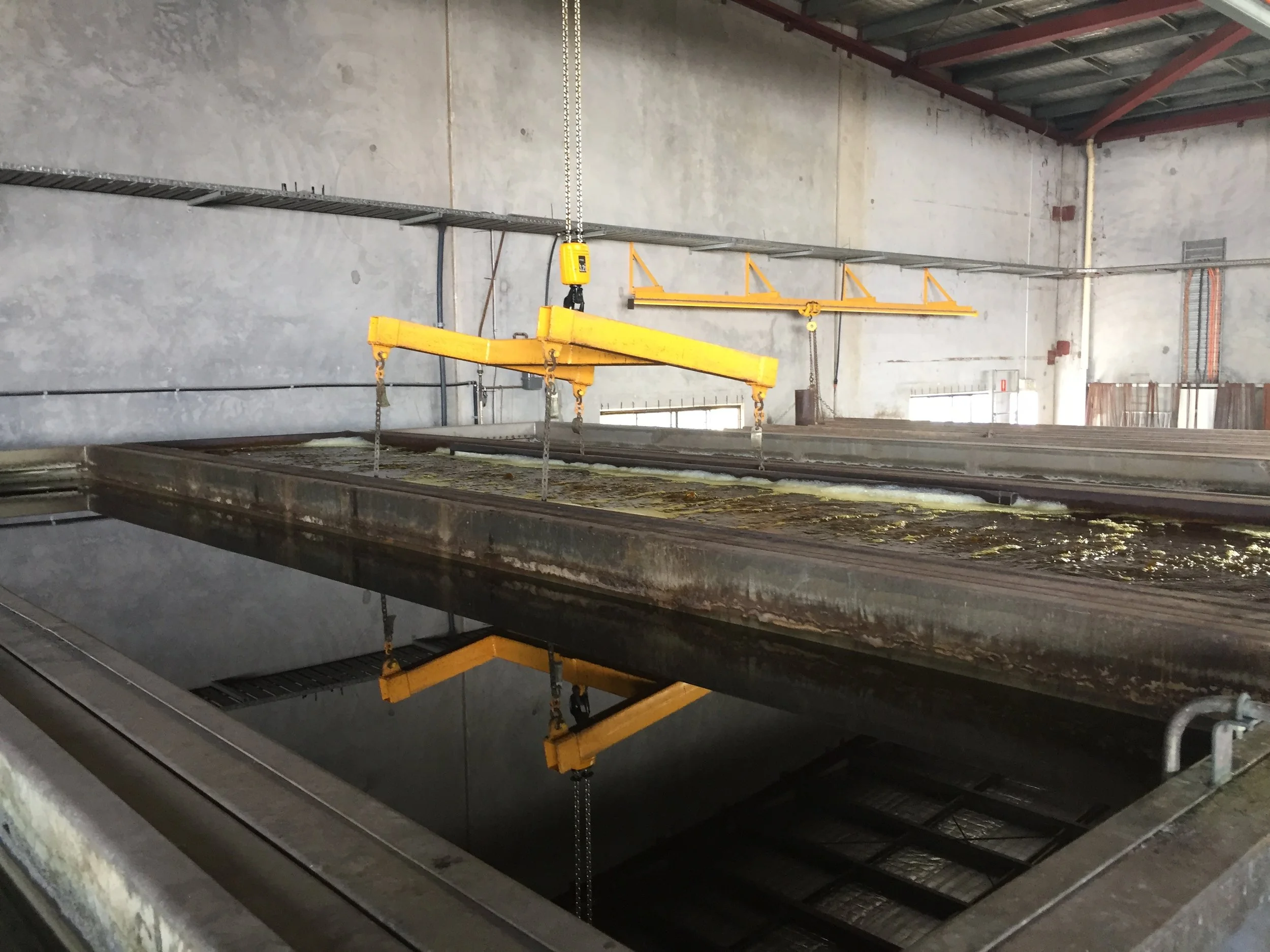 Our chemical pre-treatment tanks