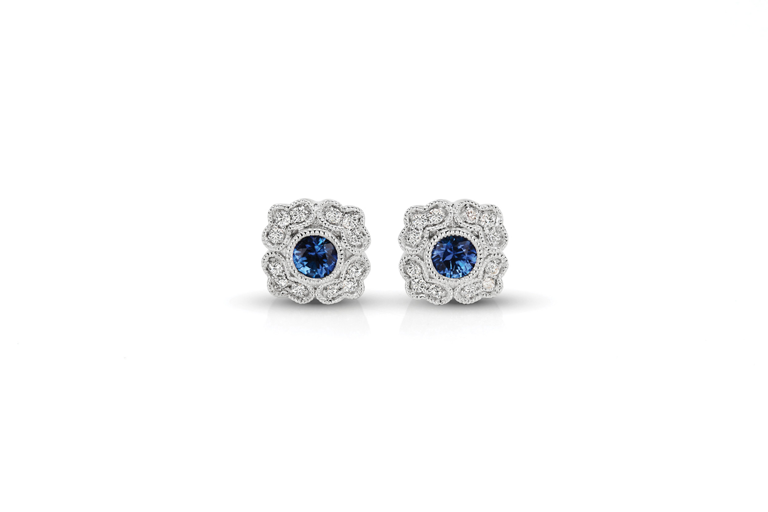 Sapphire &amp; Diamond Earrings