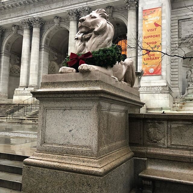 I was walking to the office and in spite of the inclement weather, I just had to stop and take this photo.

Patience and Fortitude are the names of the lions who have &ldquo;guarded &rdquo; the entrance to the 42nd Street library since 1911.

They re