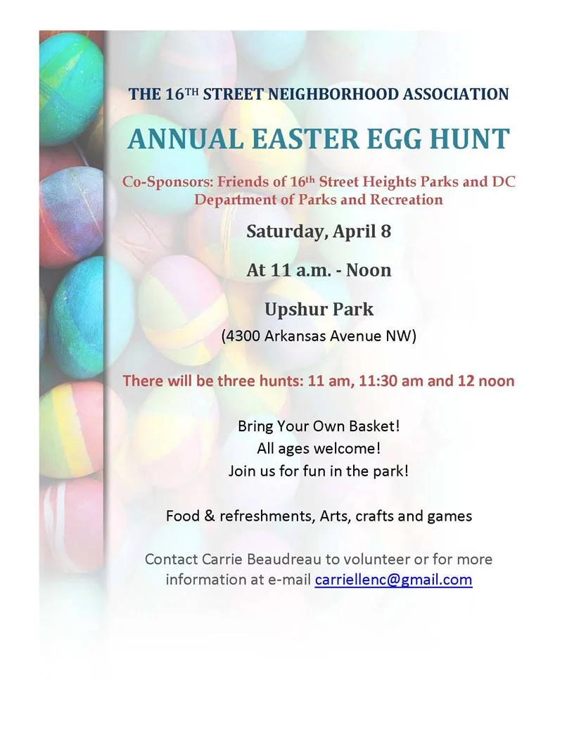 16th Street Neighborhood Association Annual Easter Egg Hunt