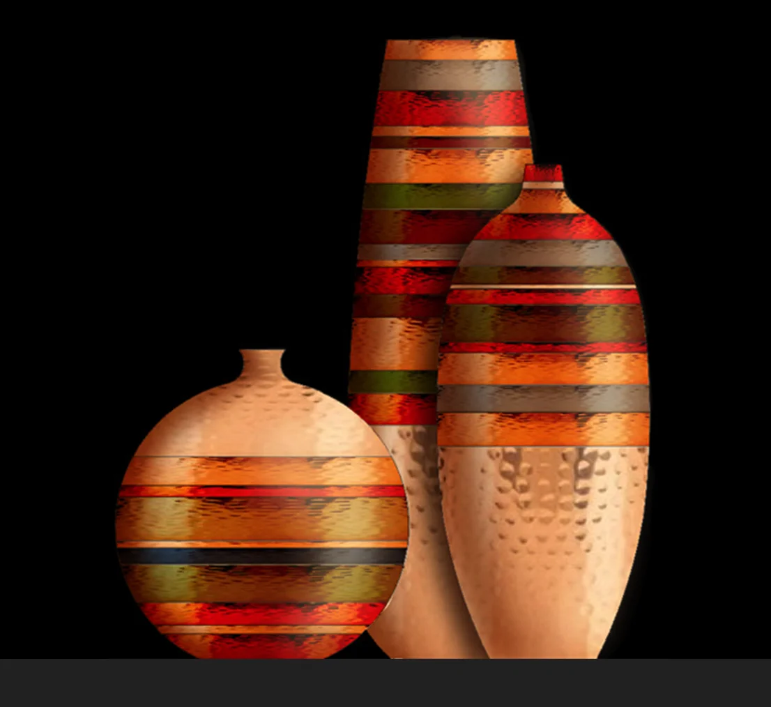 Terra copper vases