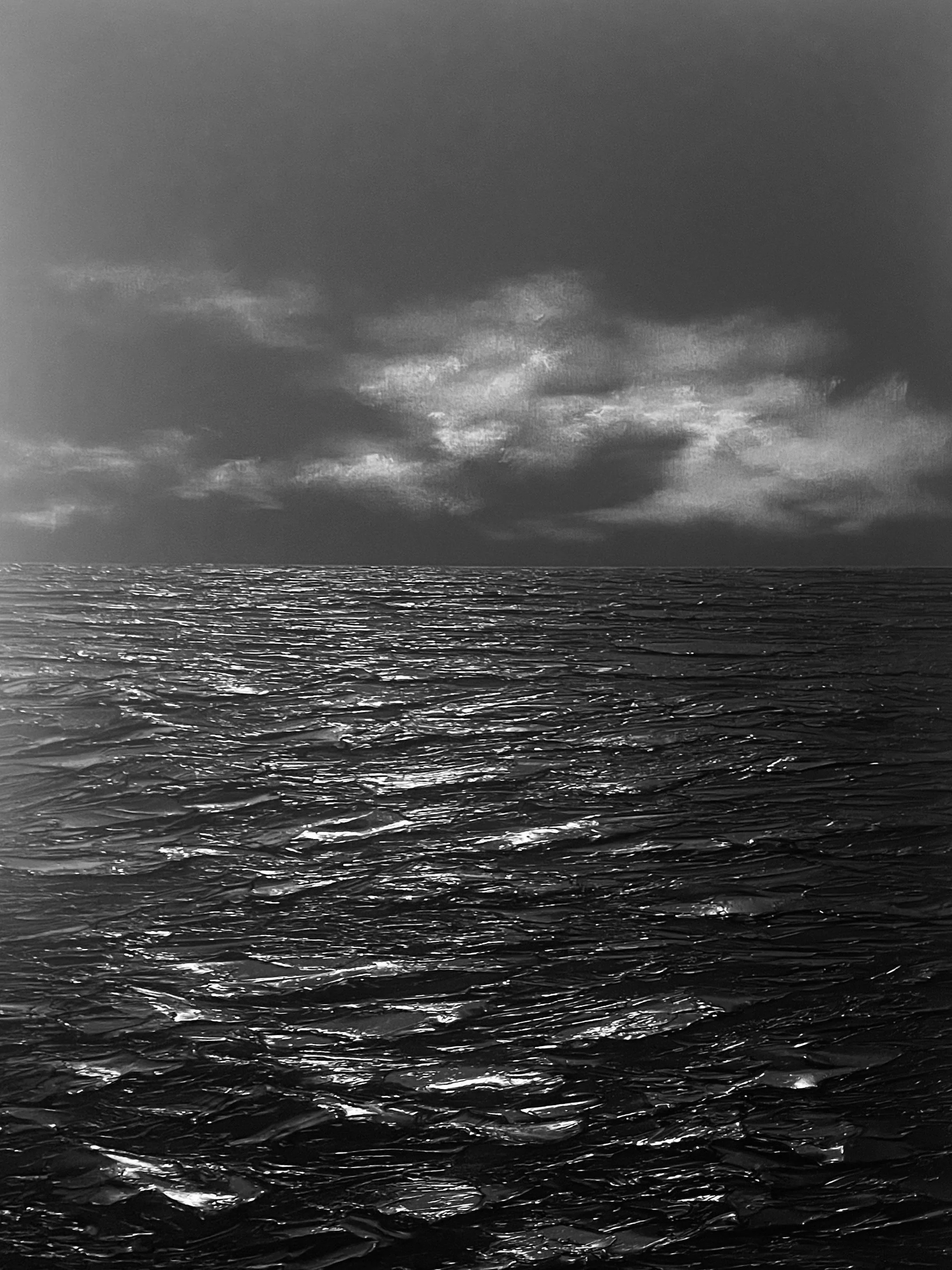 Oeuvre  Mer noire de l'artiste Julien Airault exposée à la Galerie Sarto Paris 7