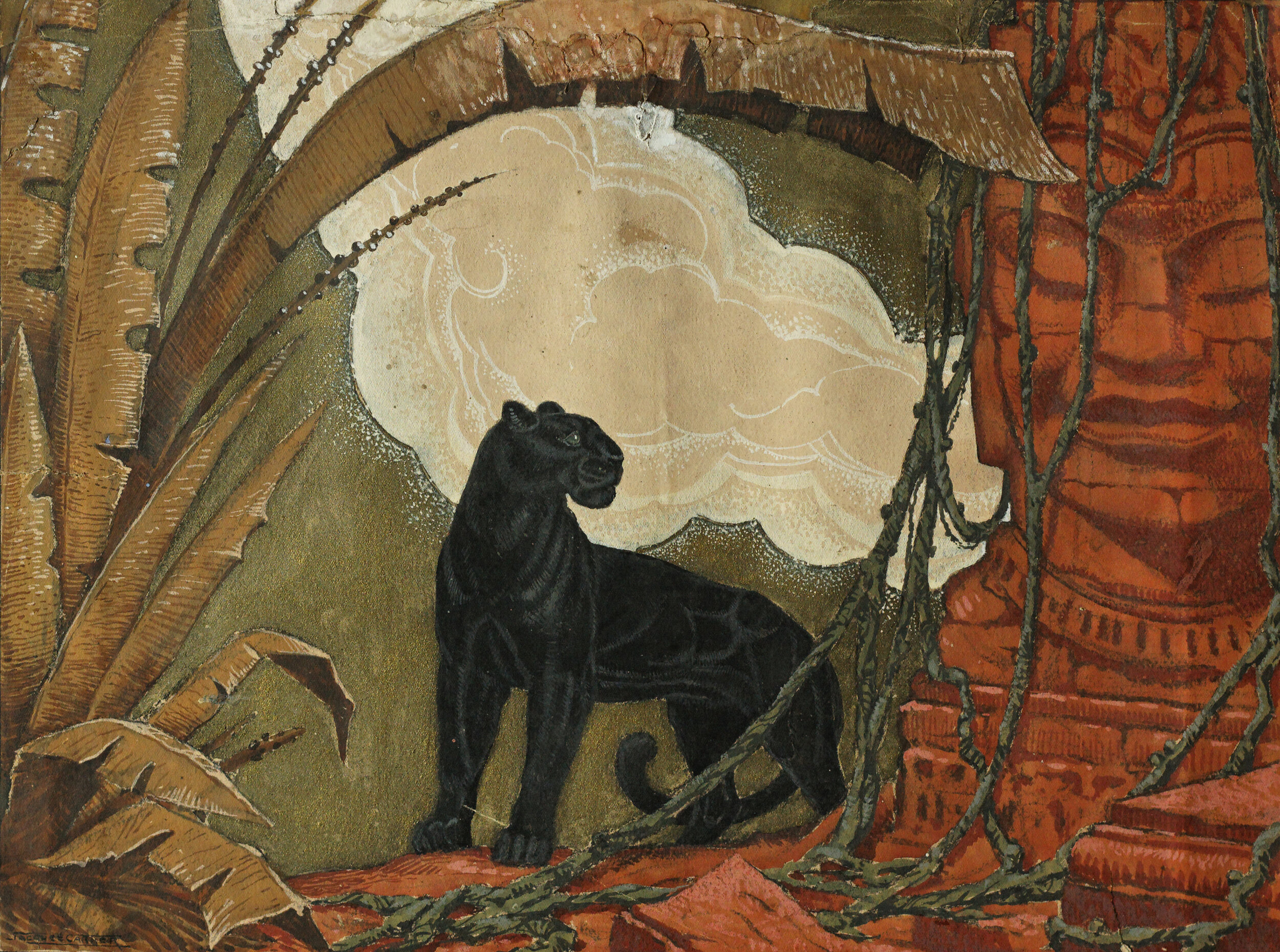 Vue d'un tableau de Jacques Cartier exposé à la Galerie Sarto Paris 7 à côté du musée d'Orsay