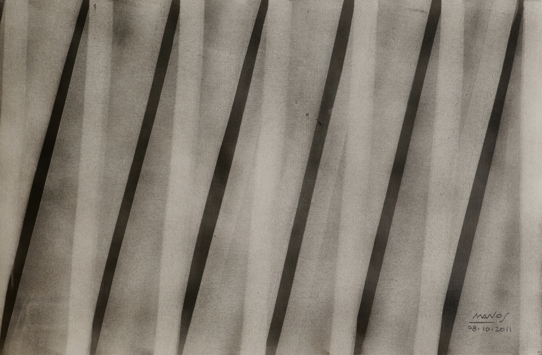 Detail of a drawing by artist Pino Manos exhibited at Galerie Sarto Paris 7