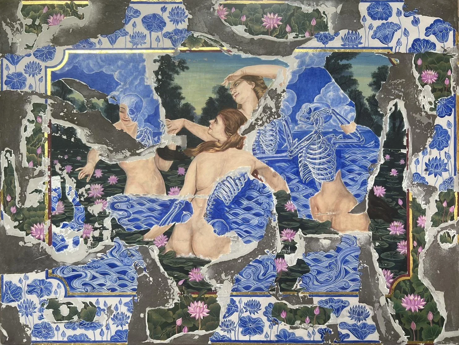 Artwork by Pannaphan Yodmanne The night river exhibited at the Galerie Sarto Paris 7 Musée d'Orsay