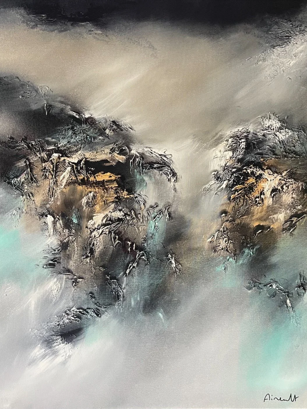 Oeuvre abstraite de l'artiste Julien Airault exposée à la Galerie Sarto Paris 7