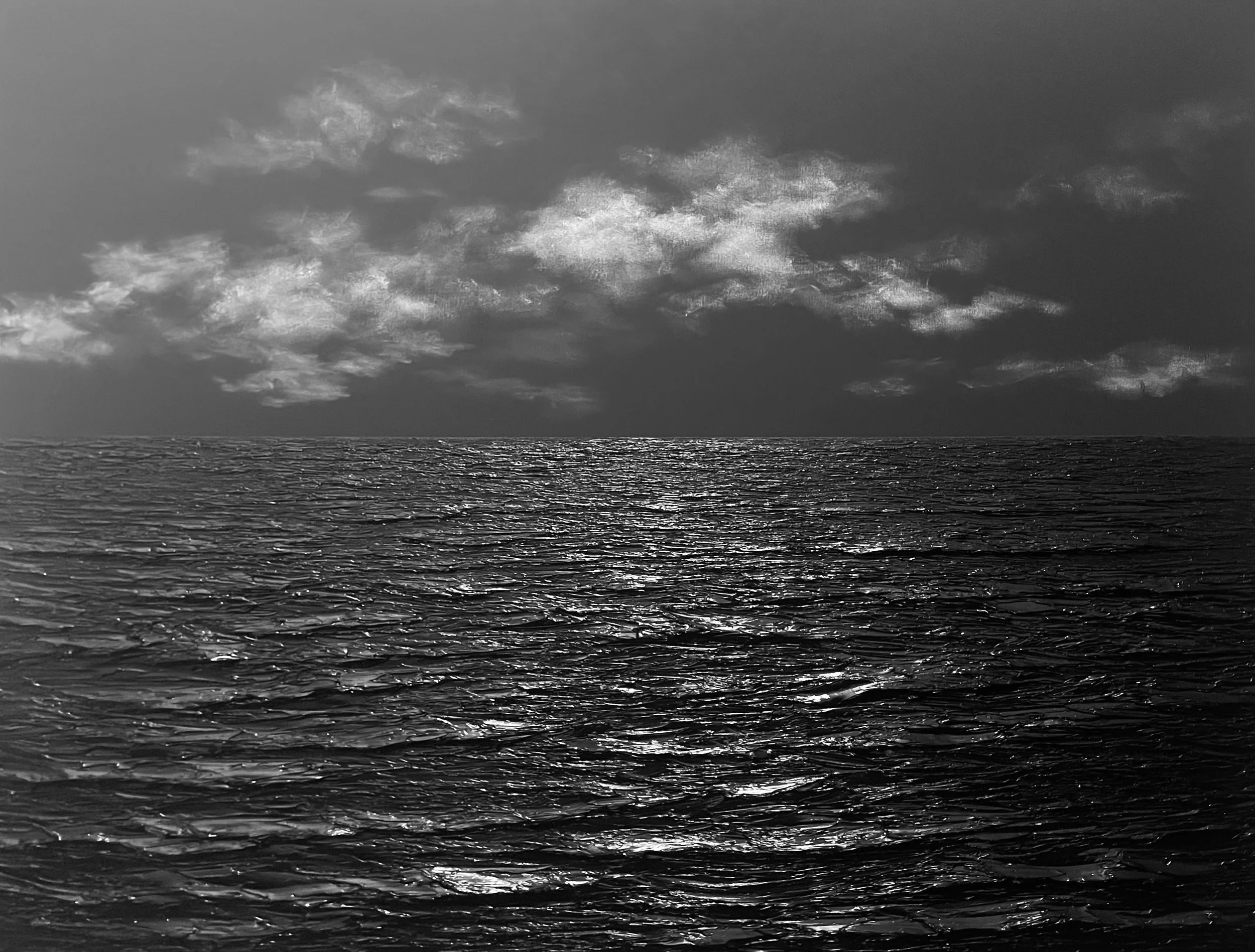 Oeuvre  Mer noire de l'artiste Julien Airault exposée à la Galerie Sarto Paris 7