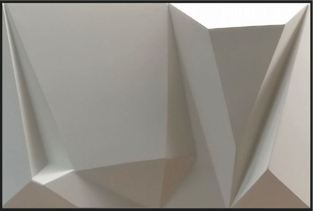 Vue d'un tableau en ciment de Julian Arnaud exposé à la Galerie Sarto Paris 7 à côté du musée d'Orsay