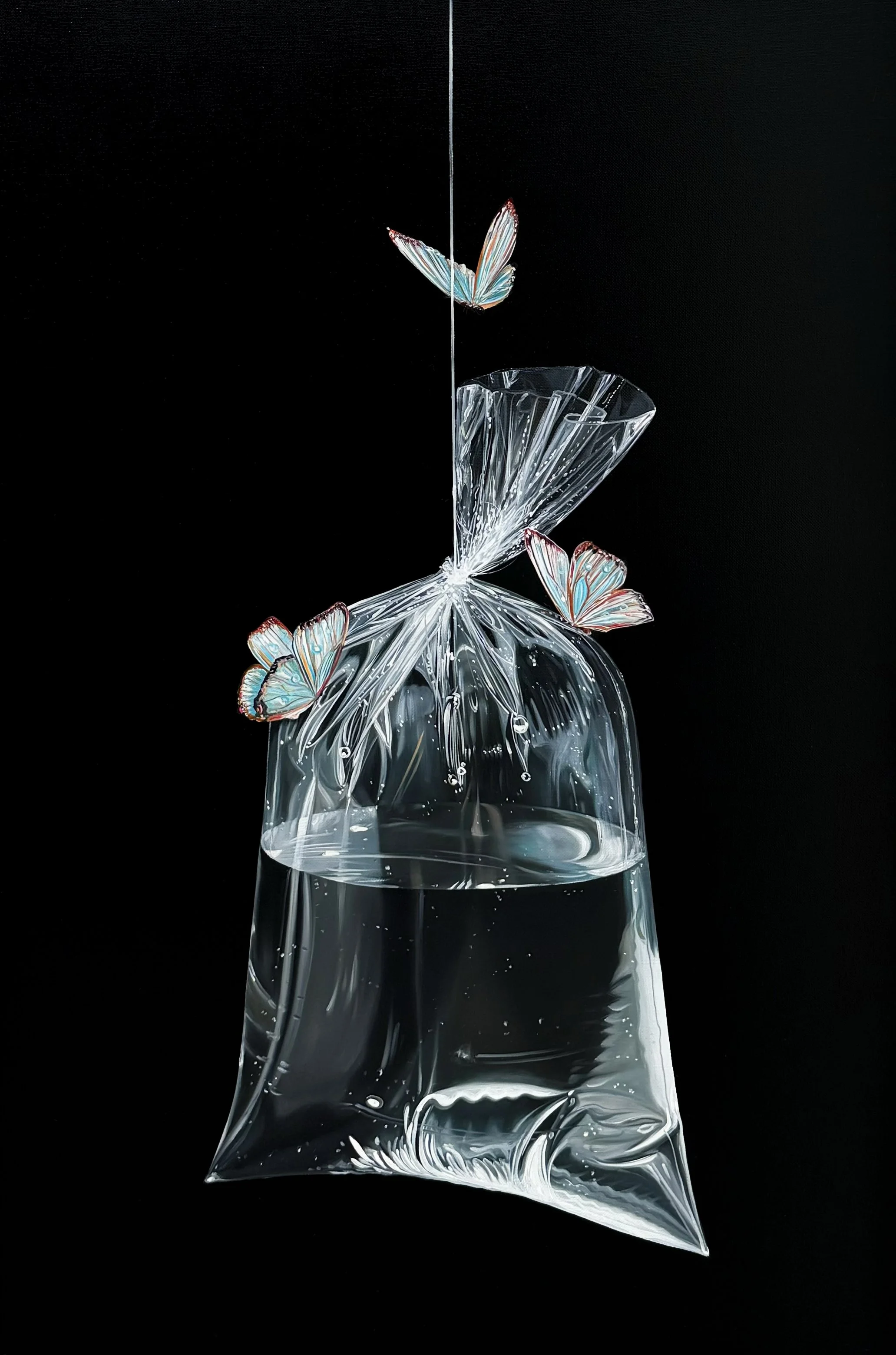 Vue d'un tableau de Carlos Villabon exposé à la Galerie Sarto Paris 7 à côté du musée d'Orsay