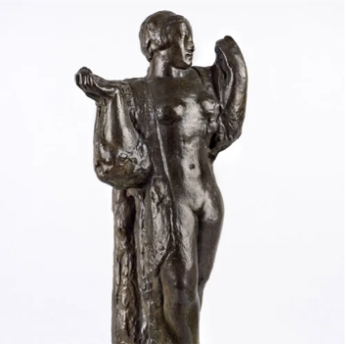 Vue d'une sculpture de Charles Malfray exposé à la Galerie Sarto Paris 7 à côté du Musée d'Orsay