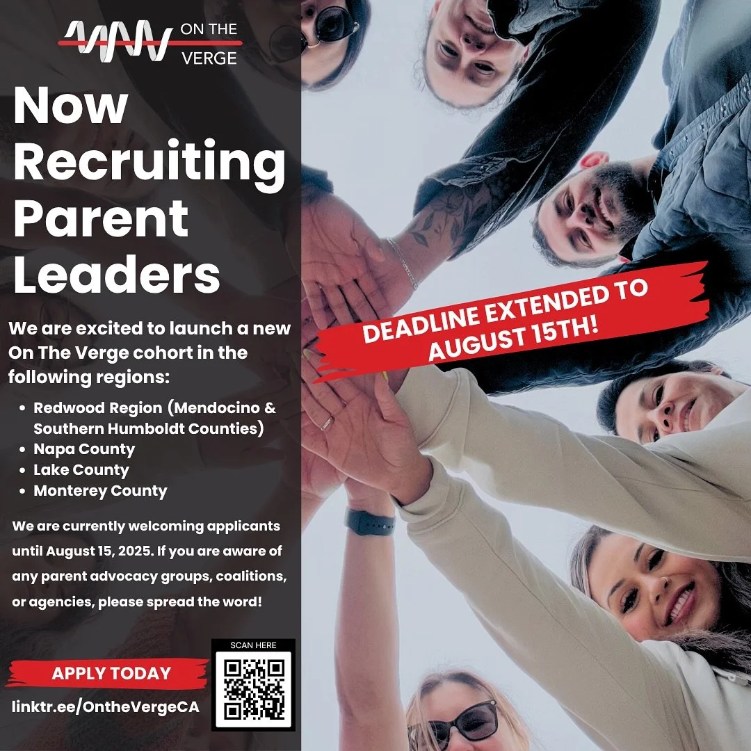 Apply today! / &iexcl; Aplica Hoy!

We are excited to launch a new
On The Verge cohort in the following regions:
&bull; Redwood Region (Mendocino &amp;
Southern Humboldt Counties)
&bull; Napa County
&bull; Lake County
&bull; Monterey County
We are cu