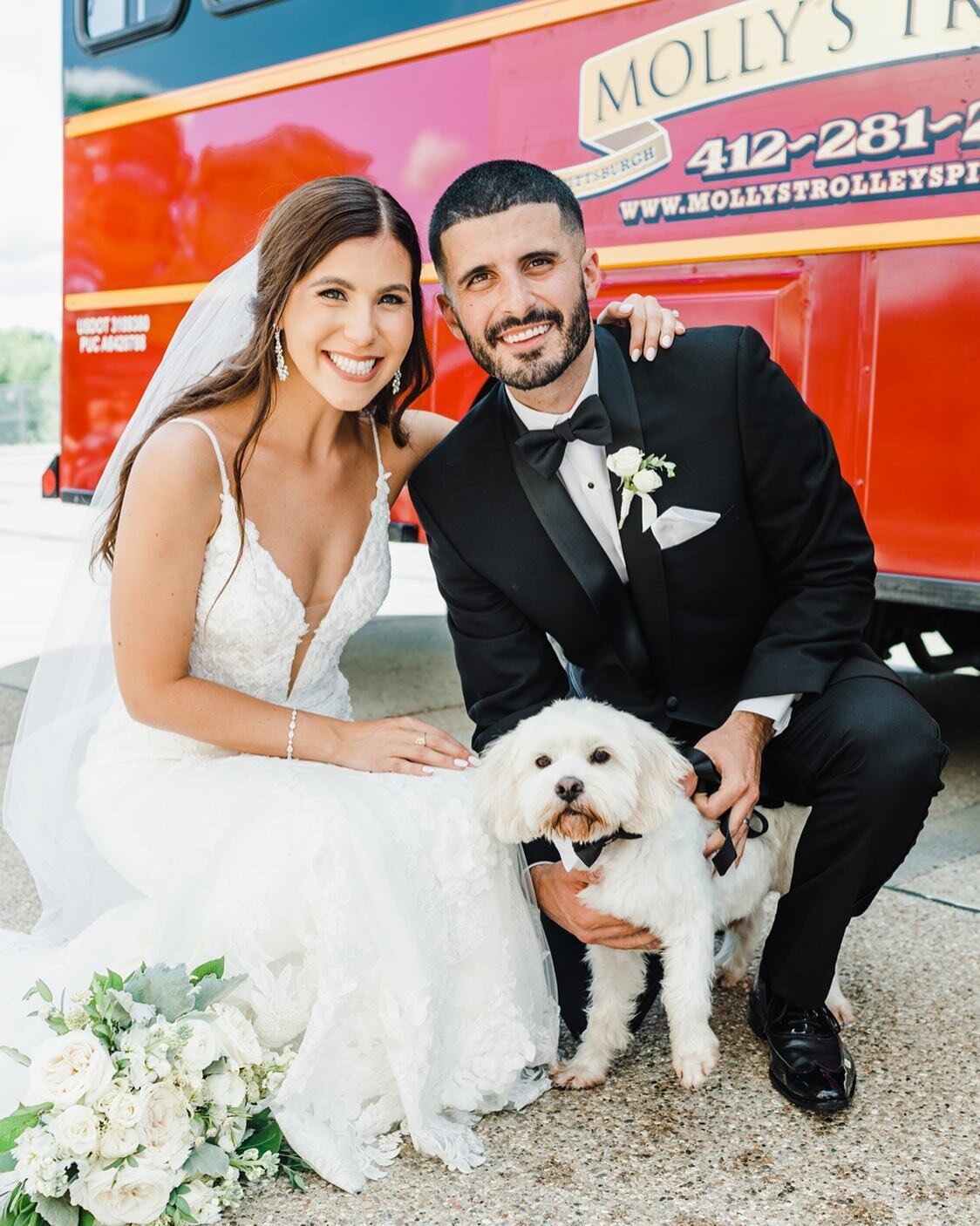 The guest of honor ✨Bruno✨🐾 
Does it get any cuter than a dog in a bow tie?! I think not.