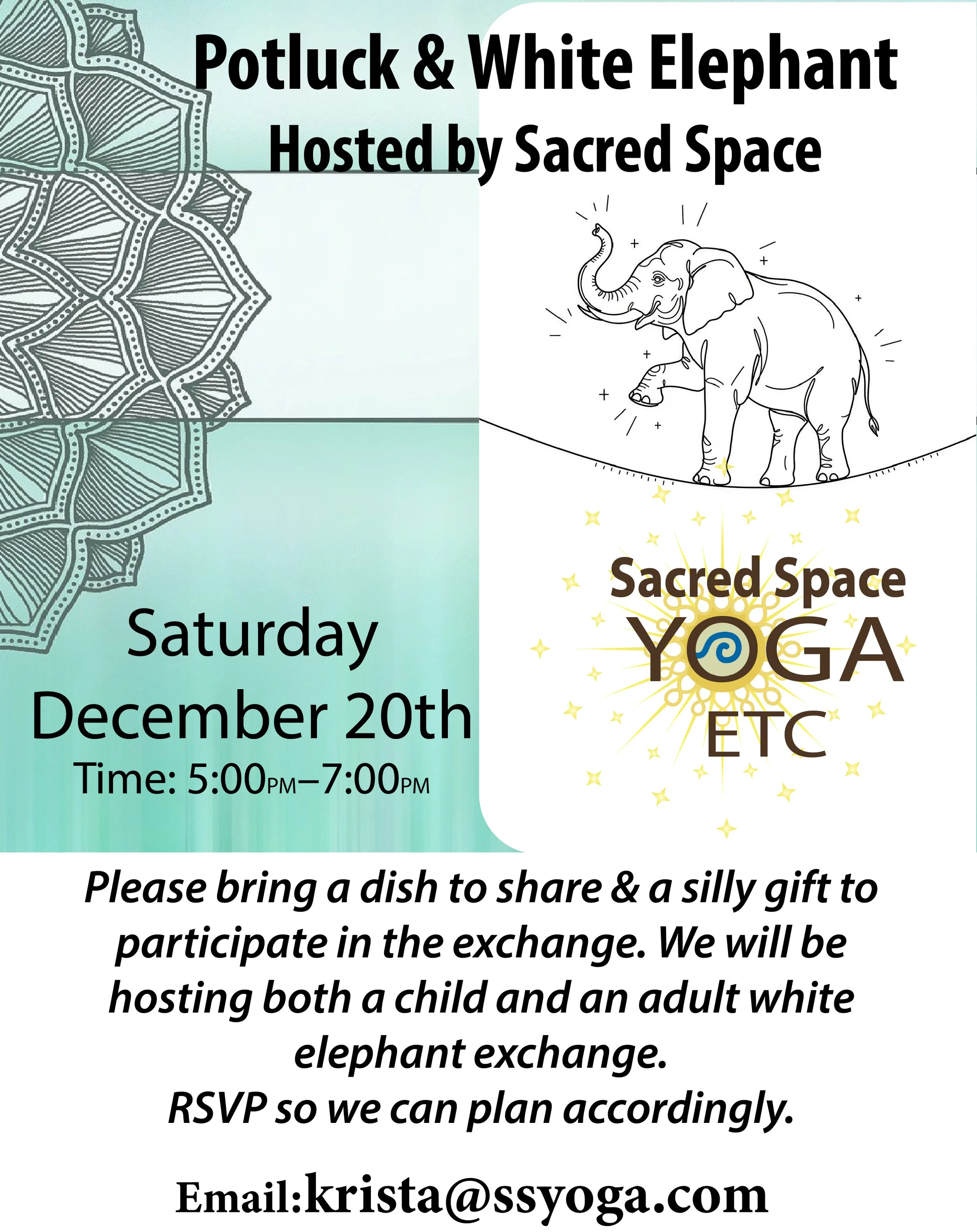 Holiday Potluck &amp; White Elephant