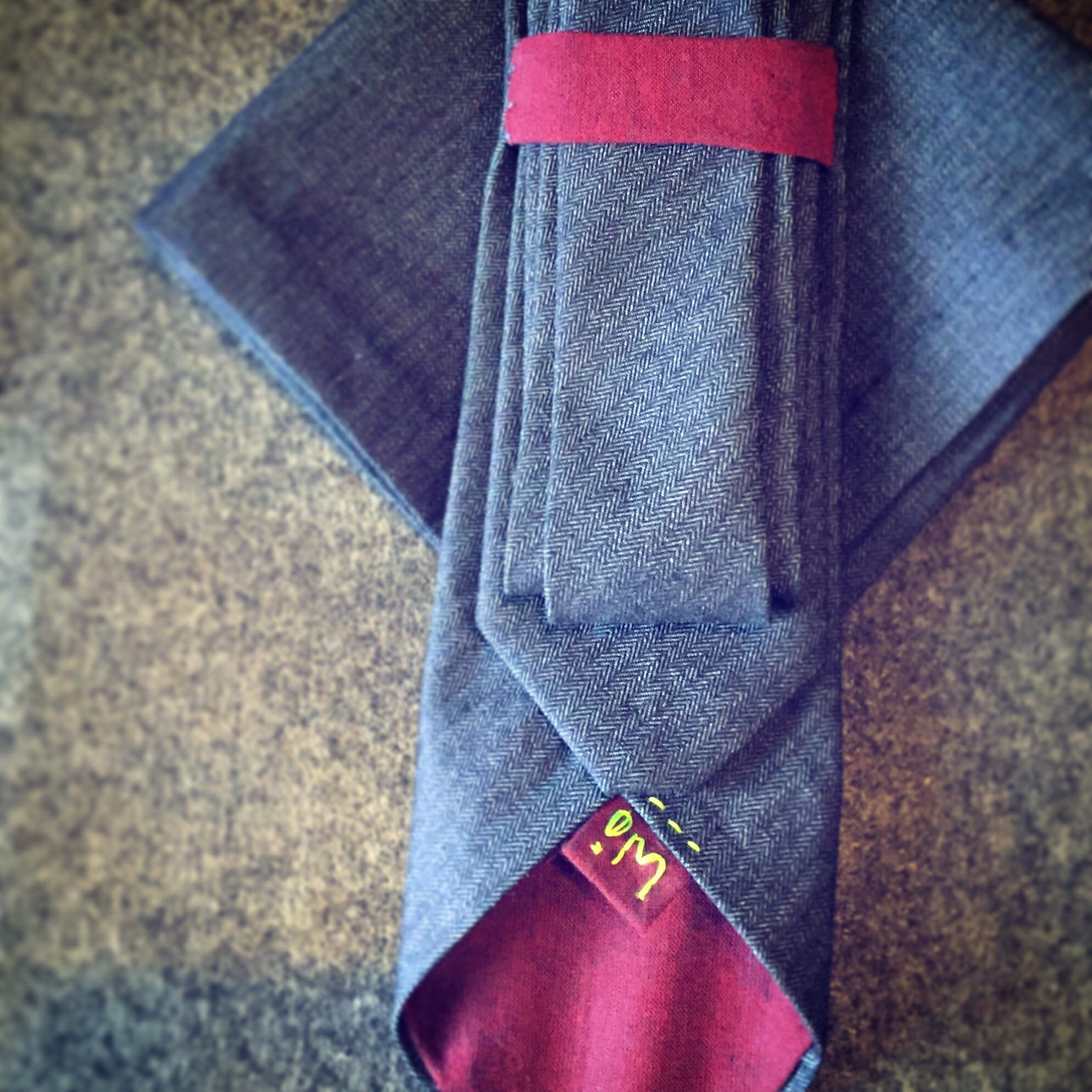 Denim Twill Tie & Pocket Square, 2016