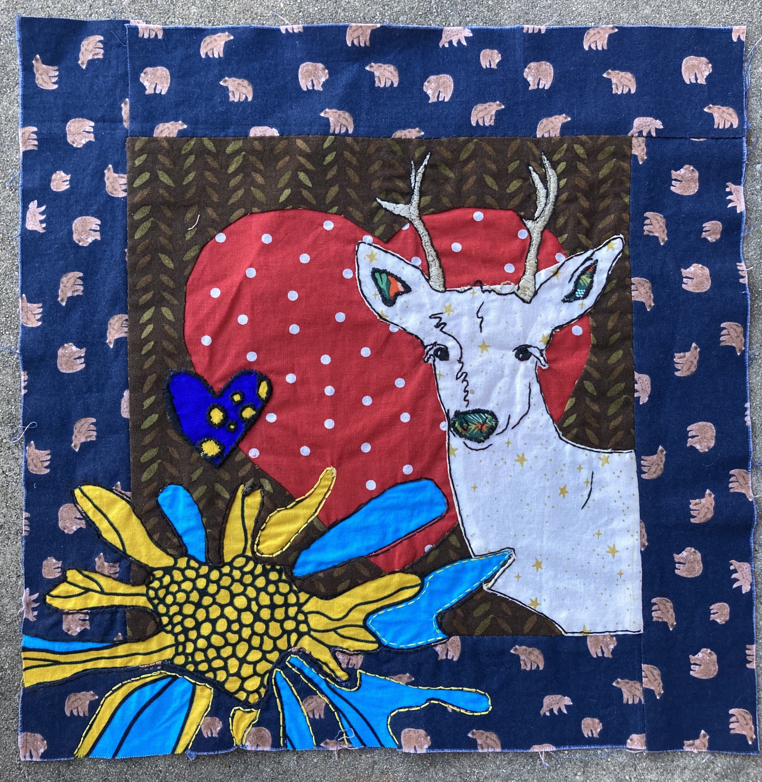 Hope and Gratitude Quilt Square - MICA Quilt Club + AAQB Raffle Quilt Project, 2020-2021