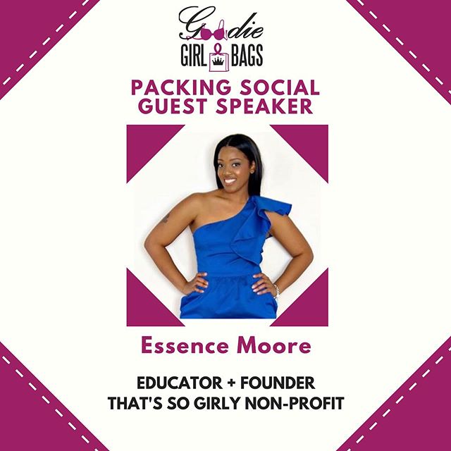 Essence Moore - Educator, Founder of @girlythatsso and recipient of the 2019 Prince George&rsquo;s County 40 Under 40 award will be our guest speaker!  We&rsquo;re excited about our Packing Social being hosted Saturday by @dobetterumd at the Universi