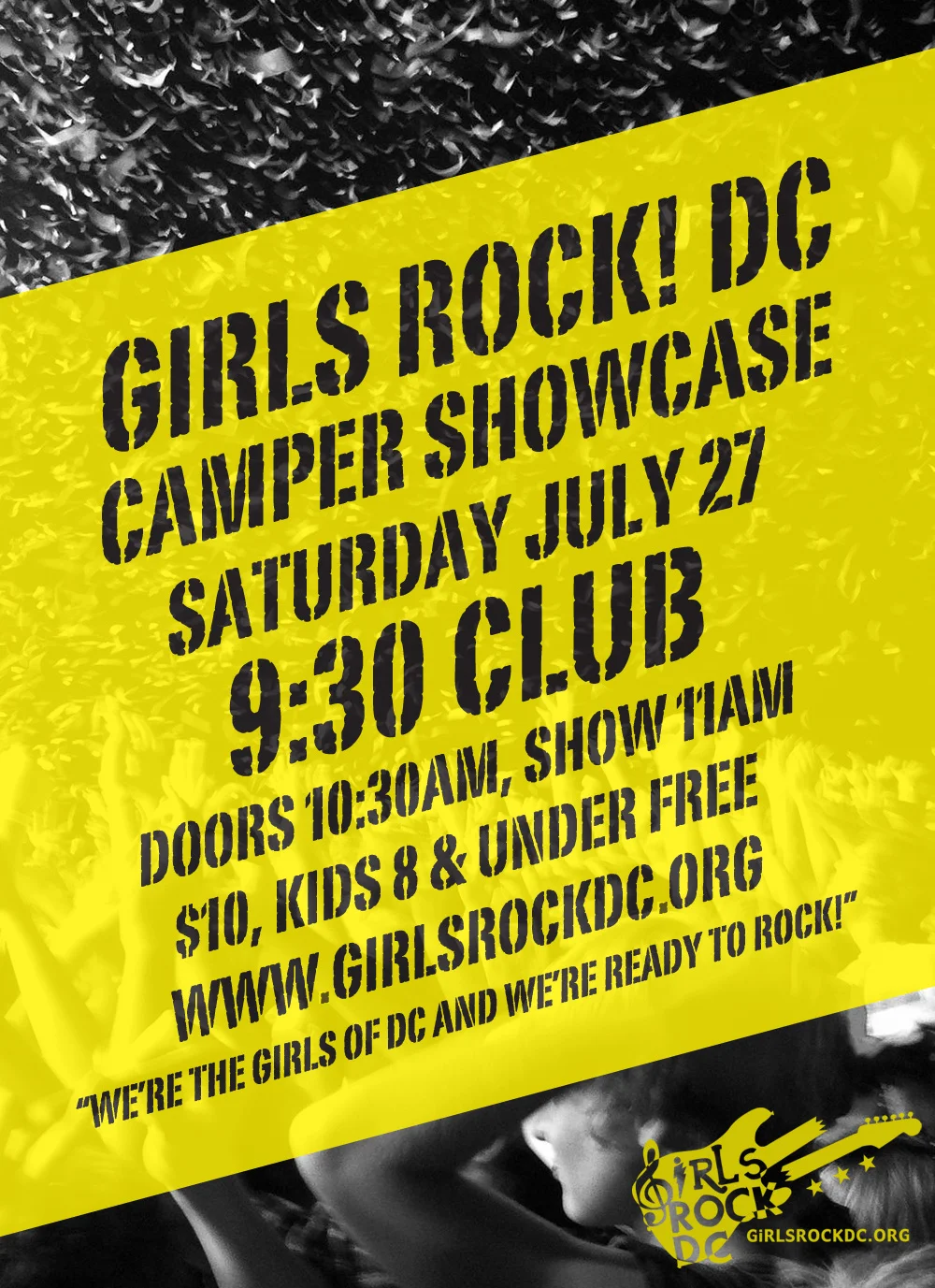  Promotional poster for camper showcase. 