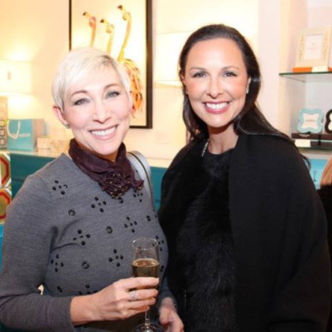 We spy Christina and interior designer friend Rina Pertusi in Serendipity Magazine at the Johnathan Adler event in December.