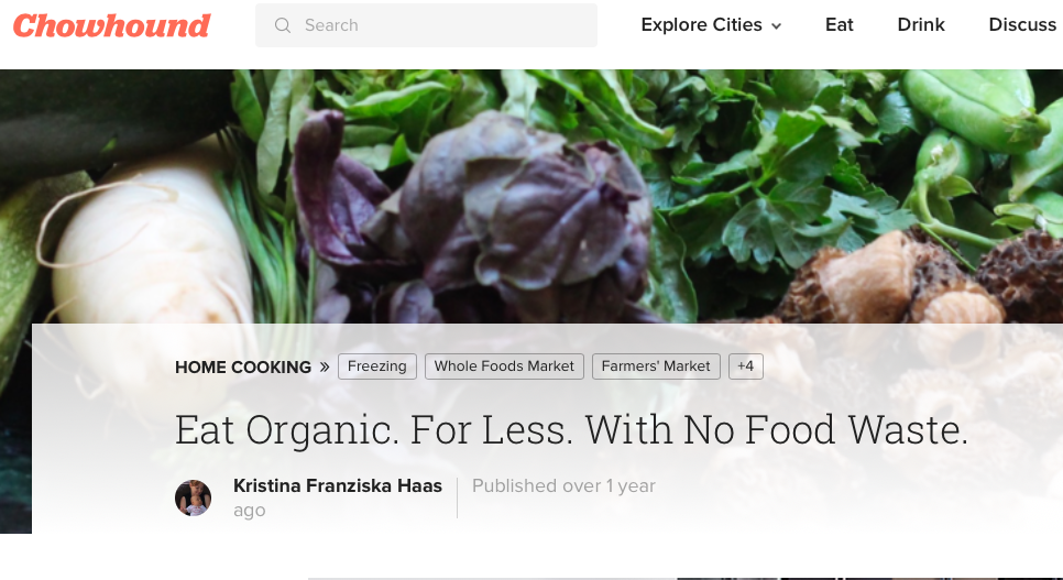 Feature article for Chowhound