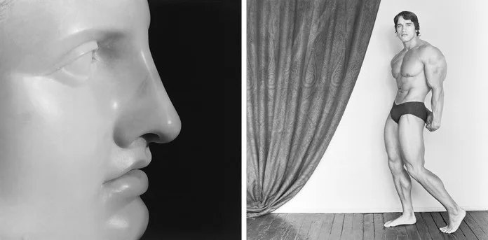 Tv: Apollo, 1988. Th: Arnold Schwarzenegger, 1976. Photos by Robert Mapplethorpe © Robert Mapplethorpe Foundation.