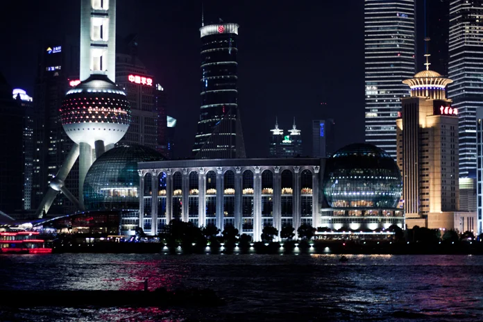 Shanghai’s finansielle center; Pudong distriktet.