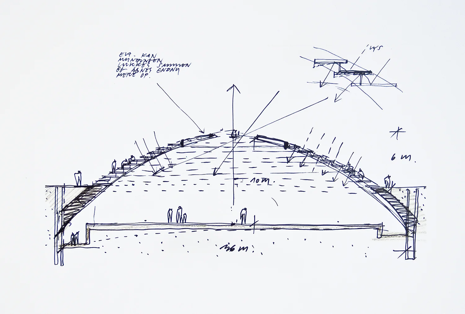 Skitser til The Next Level af James Turrell og schmidt/hammer/lassen.