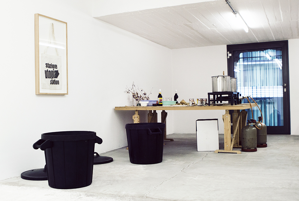 Work by Rirkrit Tiravanija.