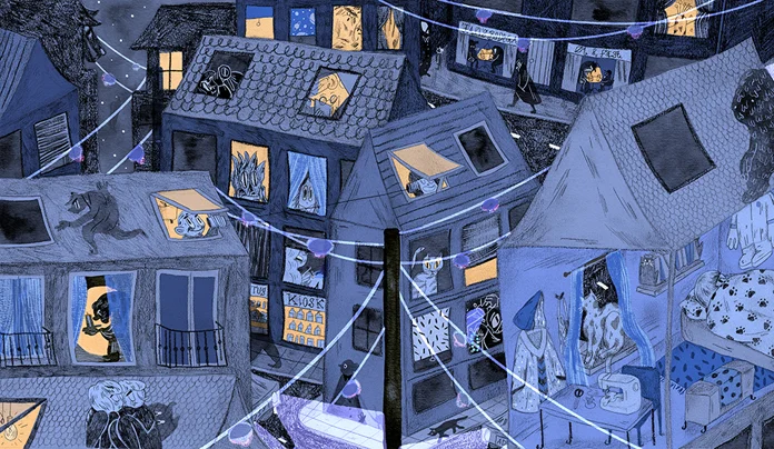Illustration til "En Kattepigen".