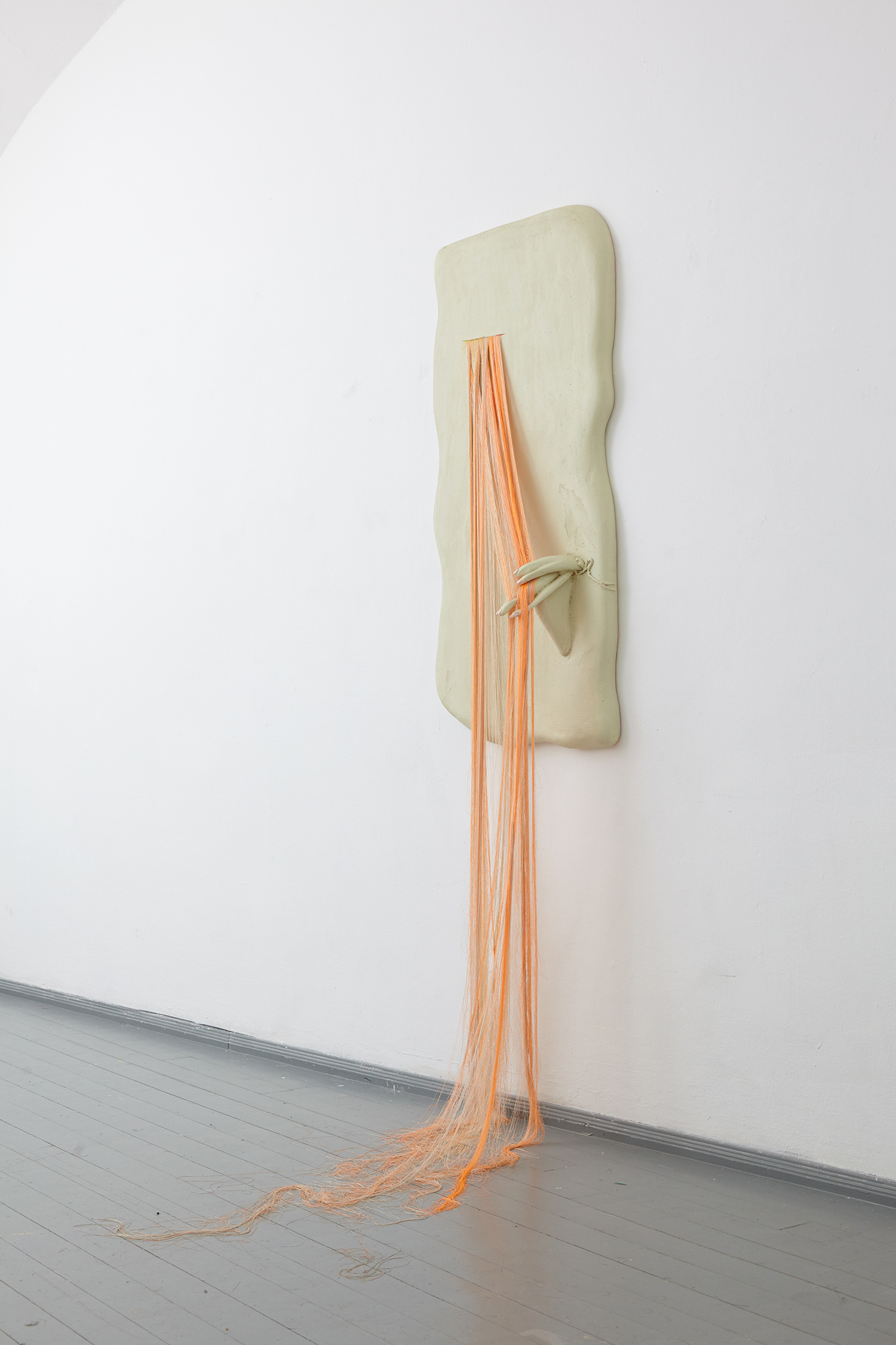 The Alms, 2016, styrofoam, thread, acrylic paint. | Photo: Krisztián Zana.