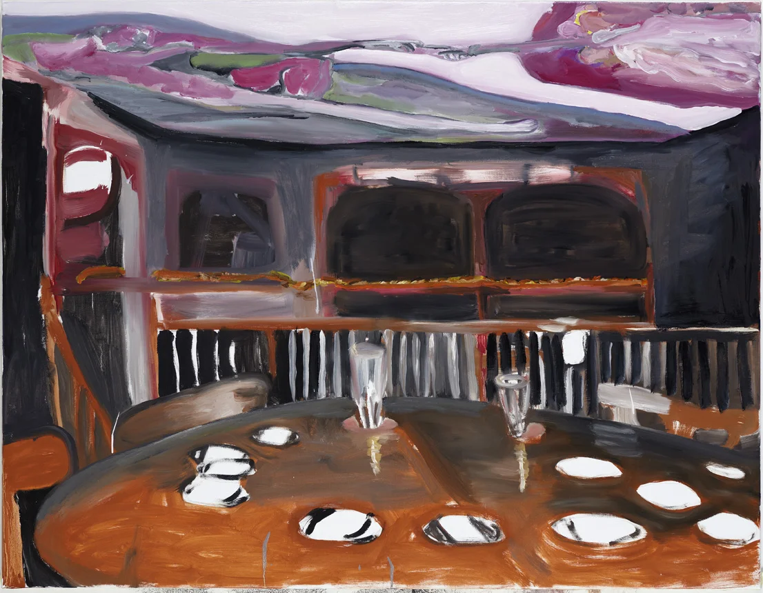 Maria Wæhrens, Drunk , 2010, olie på lærred, 100x130 cm.