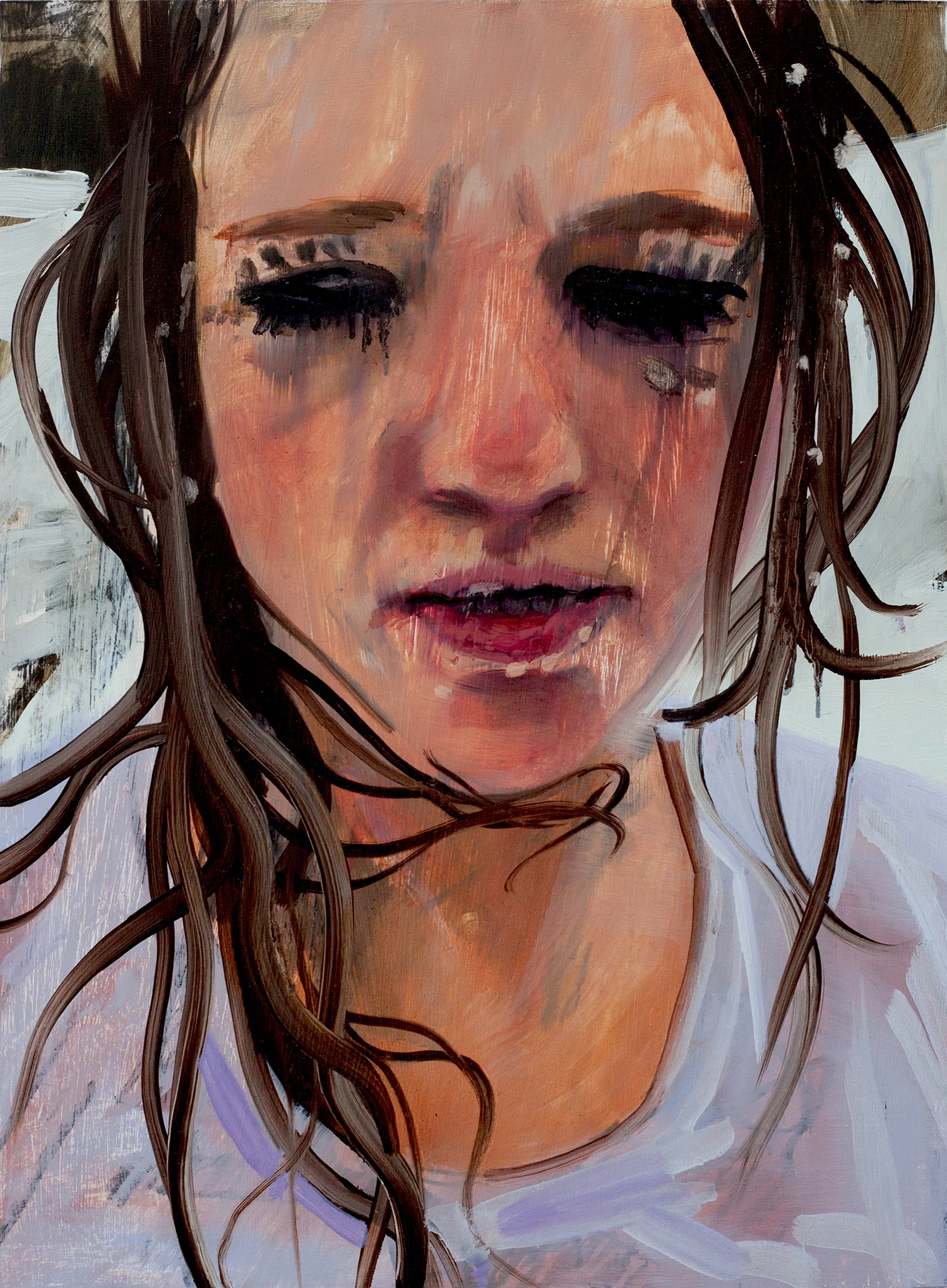 Sara-Vide Ericson "Myth Maid (Mascara)", 2017 (Oliemaling på træ).