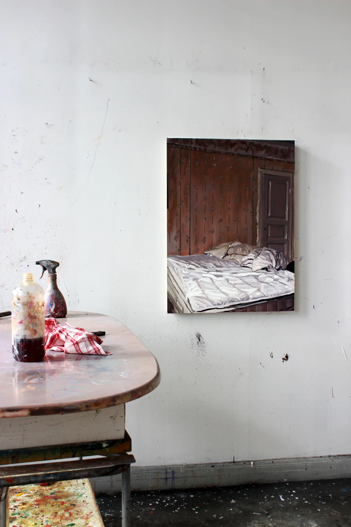 Sara-Vide Ericson "Inner Quarters", 2017 (Oliemaling på træ).