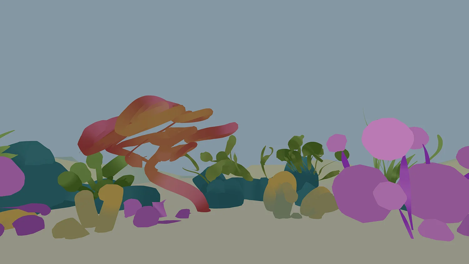 Still fra Octo Trash, VR Game Prototype. Af Basile Mathieu, Sule Serubugo, Anna Harakoulos og Costin Benescu.
