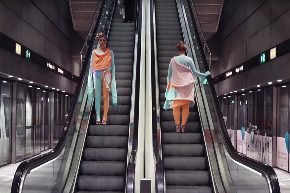 Nuleinn, Parasit (Københavns Metro, 2017). Foto: Video still, Nuleinn.