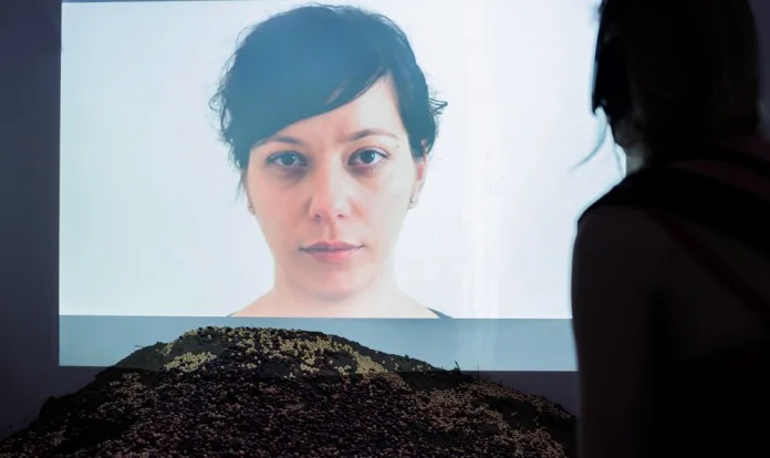 Human Research Object in the Chamber of Katalin Halasz in the Performance Sense Laboratory. Photo: Diana Lindhardt.