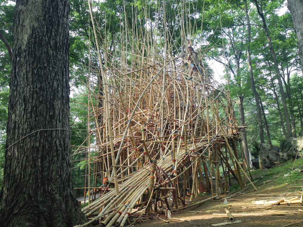 Mike & Doug Starn "Big Bambú I know what I am," 2015.