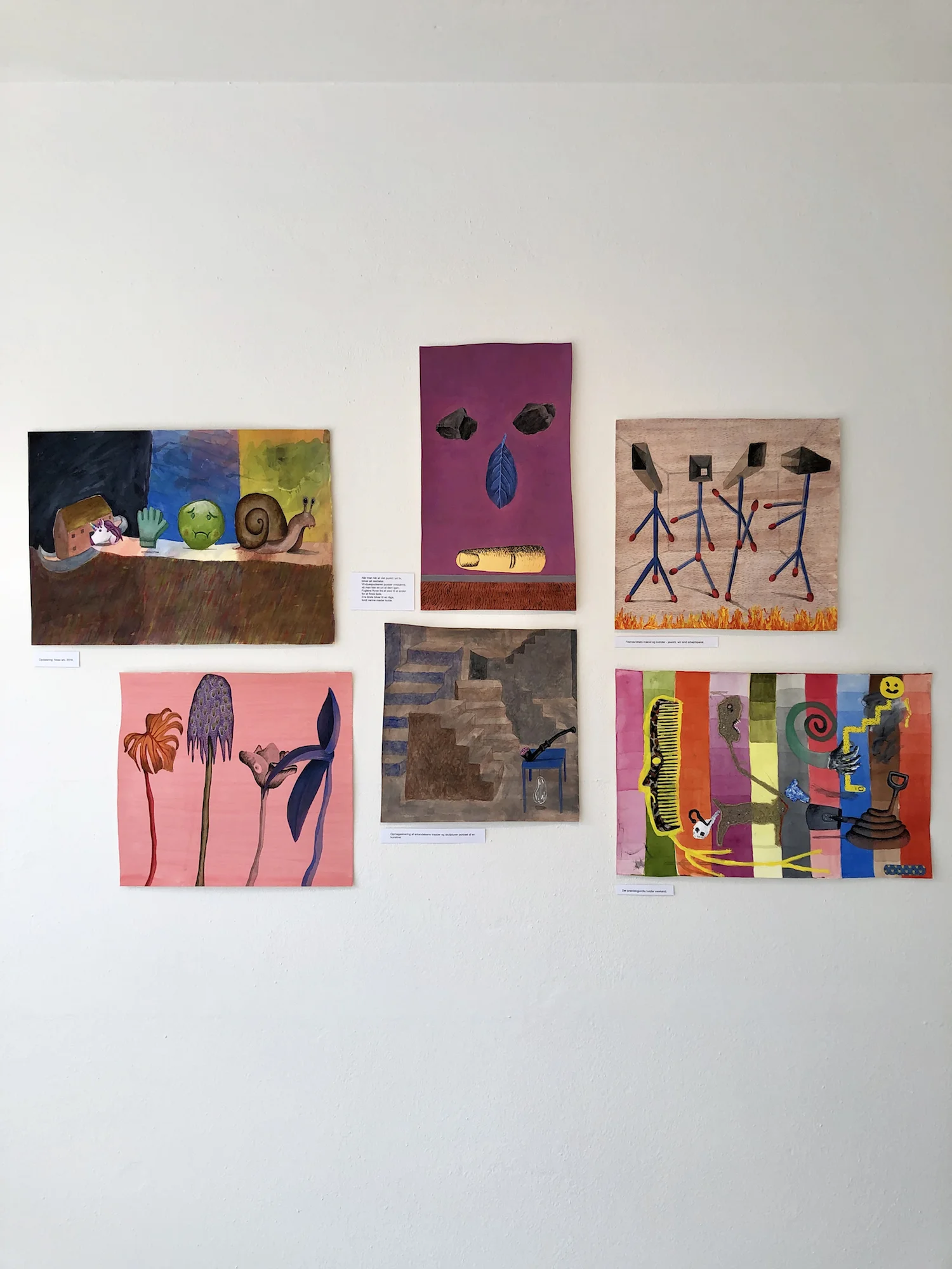 claus ejner “figurative malerier med titler” (installation view). Fotos: claus ejner.