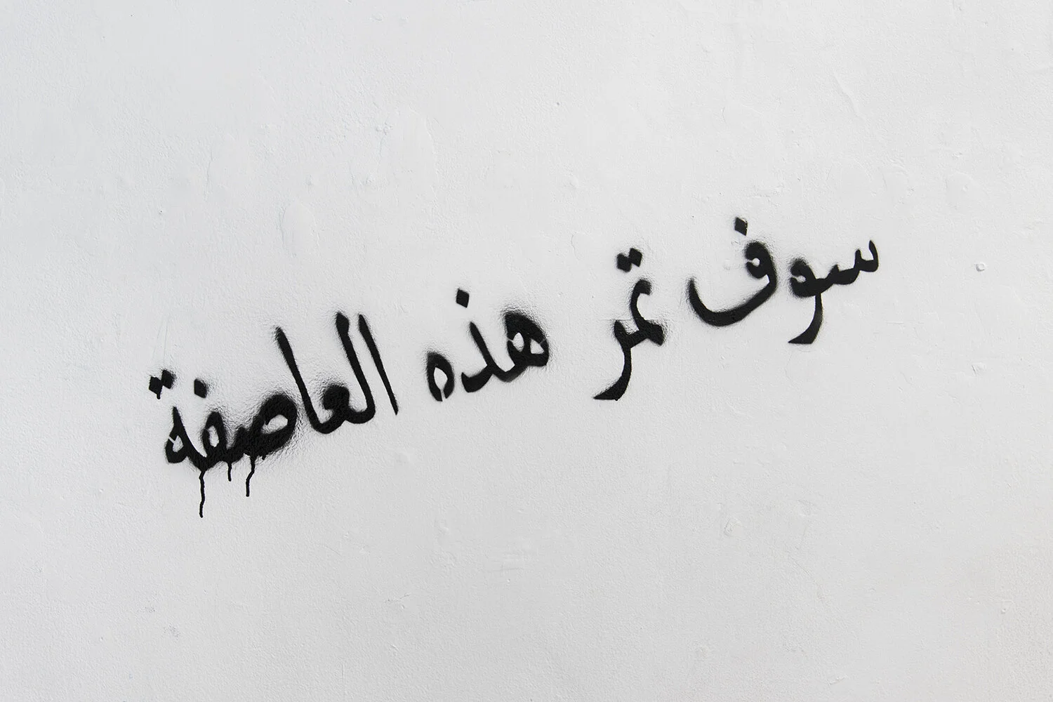 سوف تمر هذه العاصفة (denne storm vil også passere). Foto © I DO ART Agency.