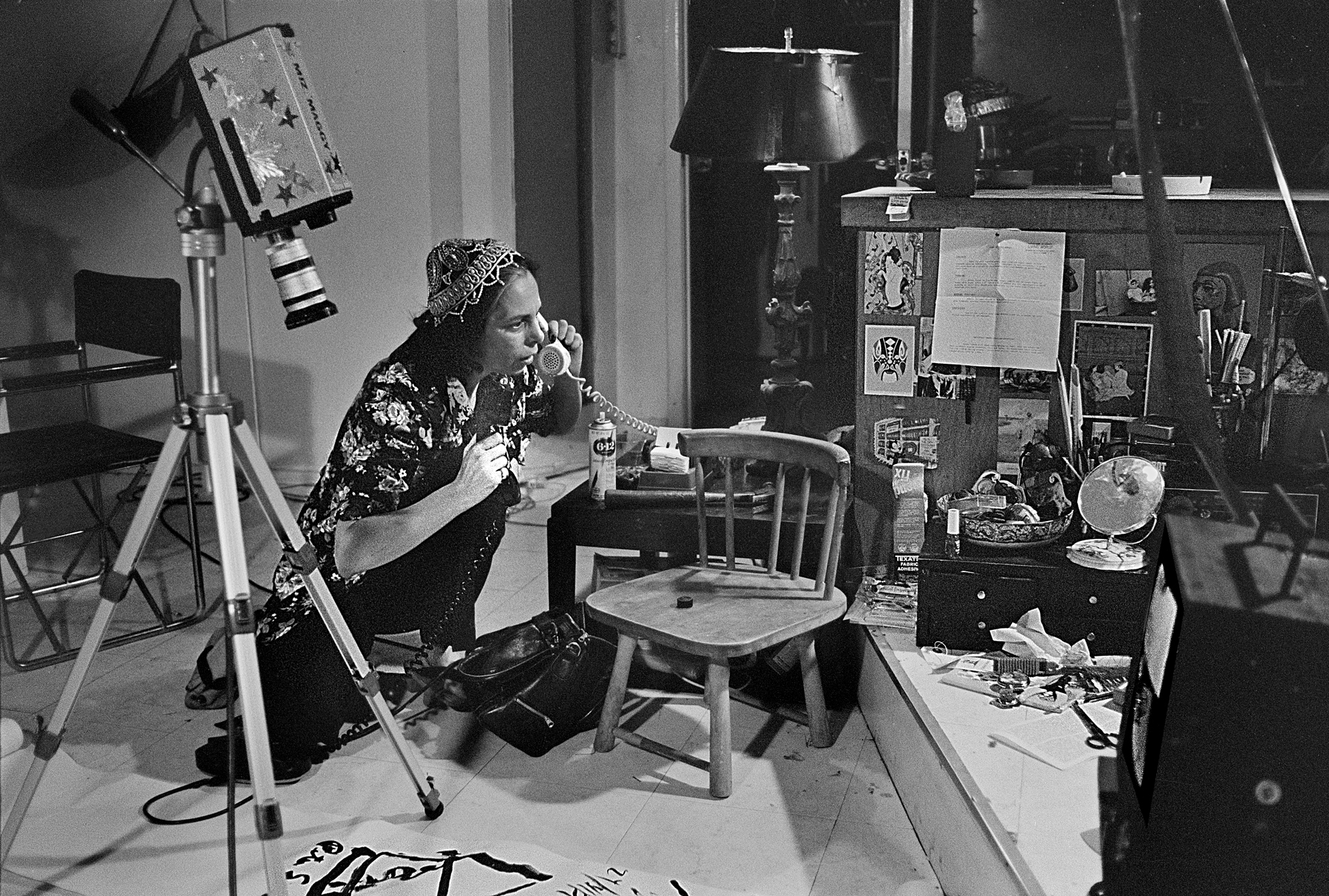  Experimental video artist  Shirley Clarke  in her penthouse studio 