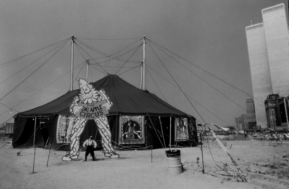  Circus clown  Nina Krasavina  at tent entrance 