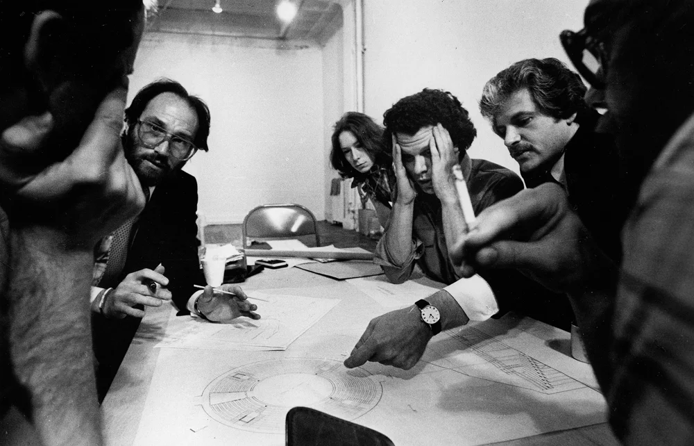 Paul Binder at tent design meeting