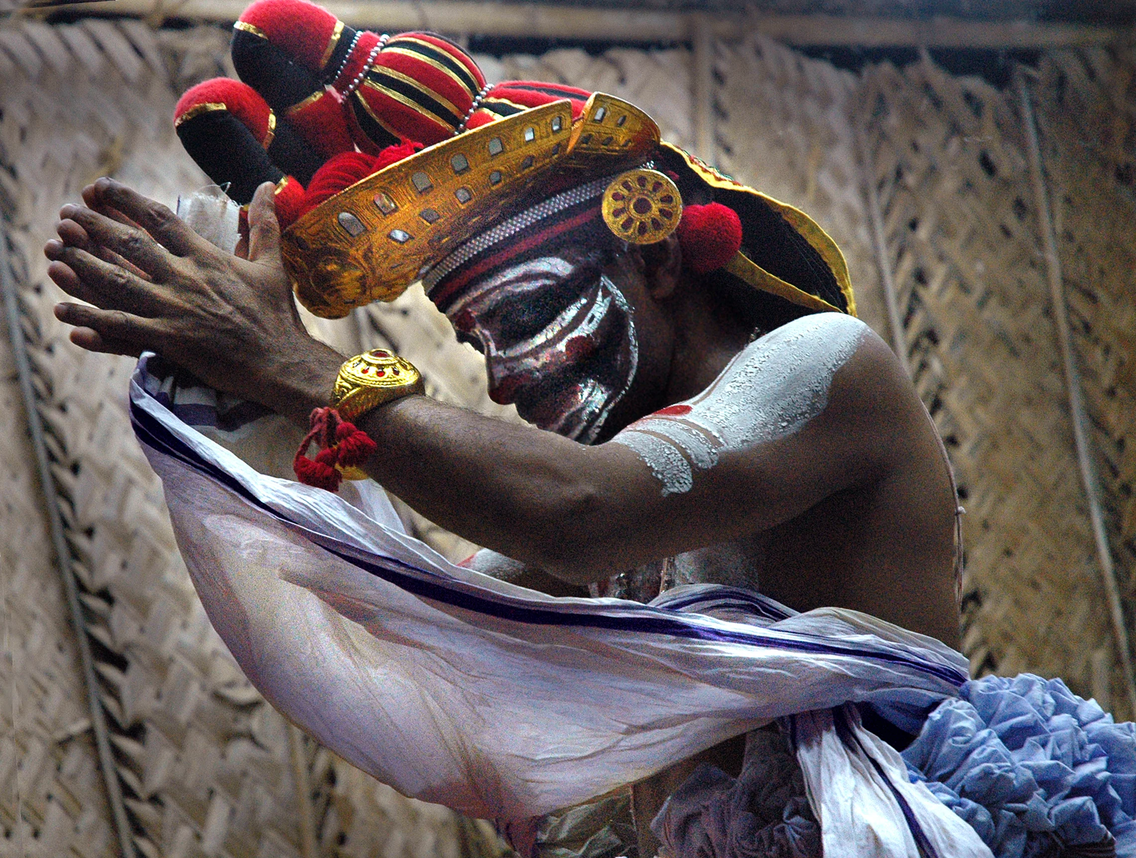 Story teller performing
