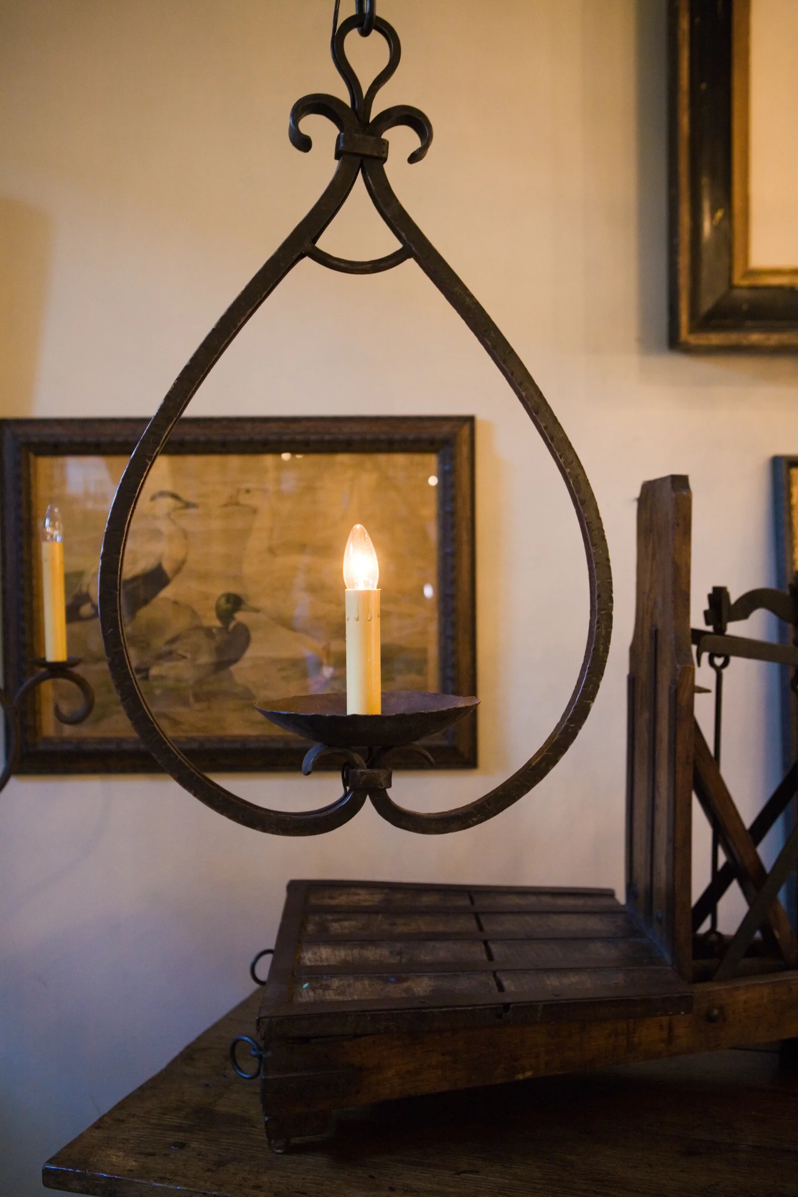 Hand-Forged, Wrought-Iron "Mahoning" Pendant