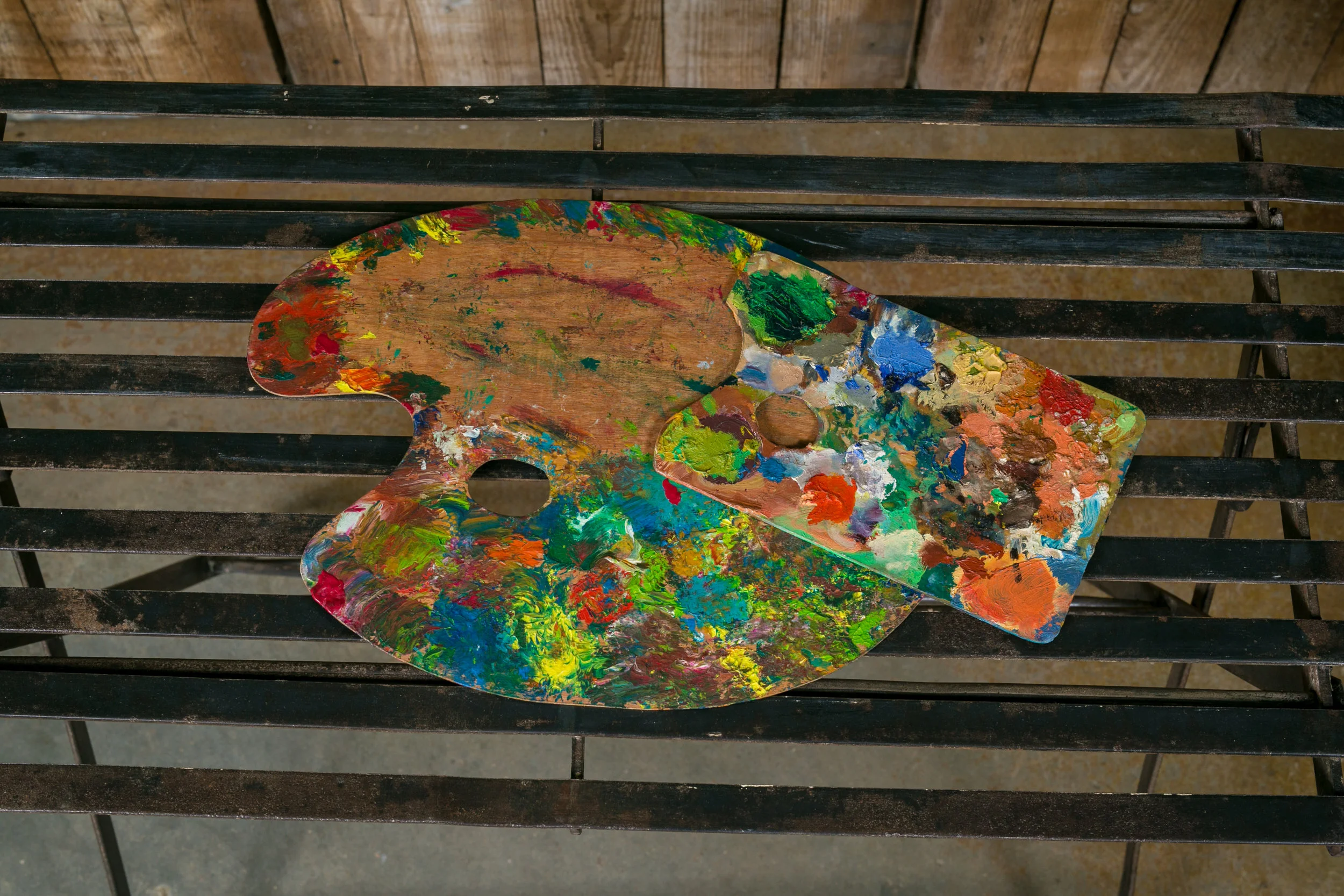 French Wooden Painter's Palettes