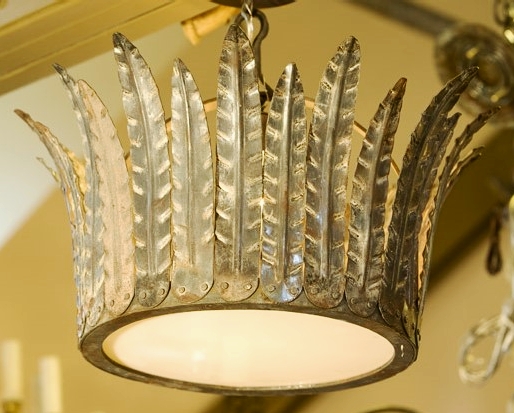 Hand-Crafted Iron "Fairfield" Crown Light