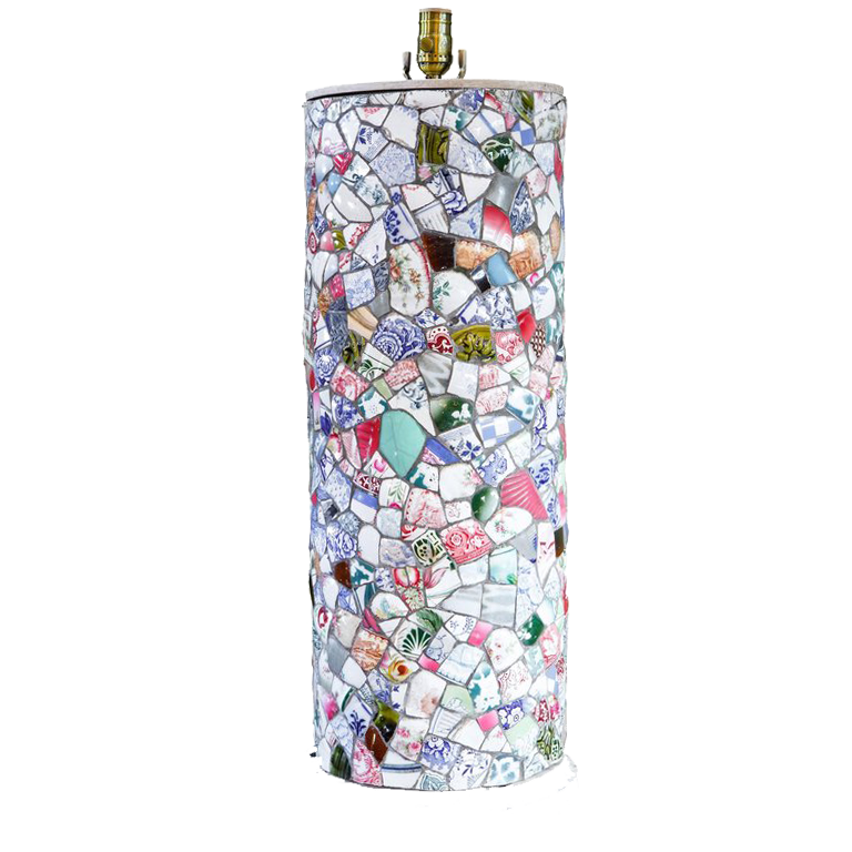 Tall Charming Mosaic Table Lamp