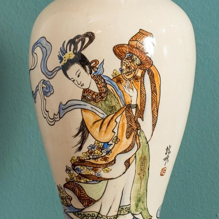 Antique Chinese Export Vase Lamp
