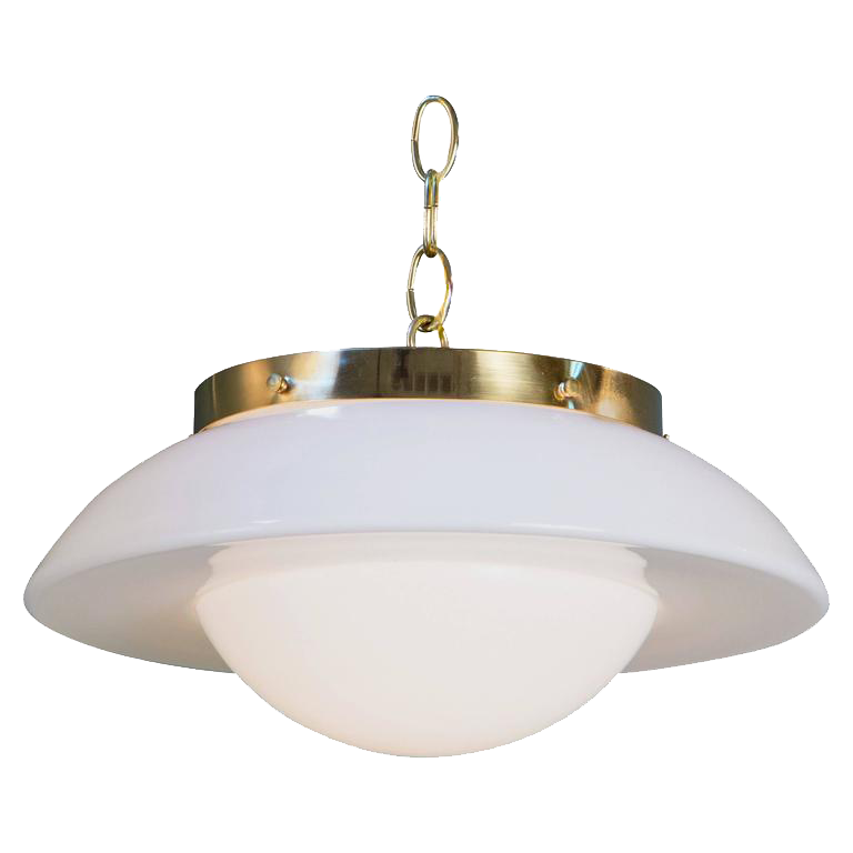 German Milk Glass Pendant